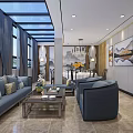 Luxurious Private Box Interior With Comfortable Sofas Coffee Table And Dining Table
