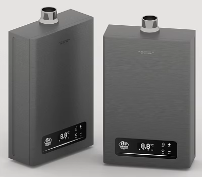 Modern Gray Household Electrical Appliances With Digital Temperature Display And Sleek Design 3d model