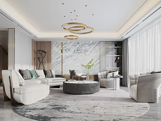 modern living room 3d model