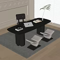 Modern Desk Chair Desk Stool 3d model