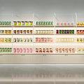 Modern Wooden Display Shelves With Multiple Compartments And Cabinet Doors In Interior