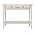 Stylish White Entryway Cabinet Sideboard with Decorative Legs and Drawer Details