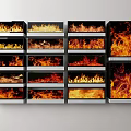 Modern Fireplace Displays With Diverse Flame Effects And Stylish Designs 3d model