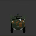 Camouflaged Armored Military Vehicle With Six Wheel Design And Weapon System