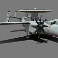E-2 Hawkeye Fighter Jet With Tactical Airborne Early Warning AEW And Twin Turboprop