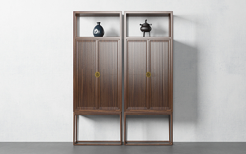 New Chinese Decorative Cabinet Bookcase 3d model