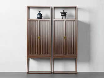 New Chinese Decorative Cabinet Bookcase 3d model