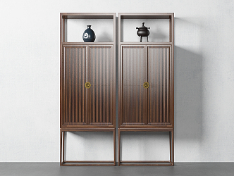 New Chinese Decorative Cabinet Bookcase 3d model