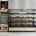Modern Display Cabinet Bakery Shelf Baking Shop Shelf Display Rack 3d model