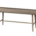 Minimalist Modern Wooden Dining Table With Sleek Legs And Natural Wood Finish