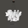 Simple Modern Ceiling Chandelier With White Annular Light Shade And Soft Illumination