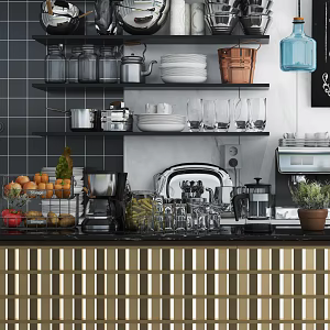 Modern Kitchen Supplies 3d model
