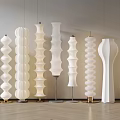 Cream wind floor lamp 3d model