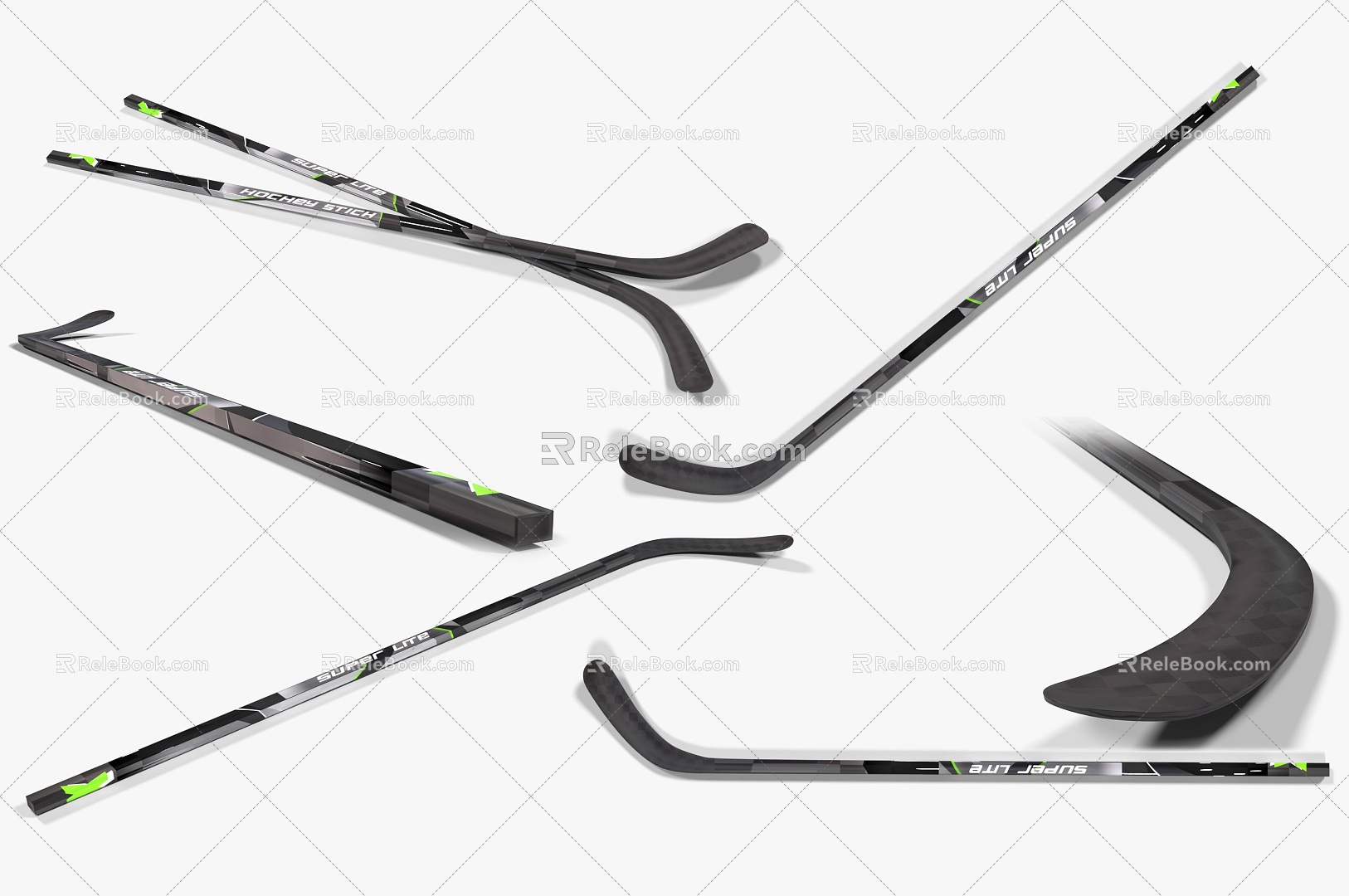 Hockey Stick Hockey Equipment Hockey Equipment Equipment Sports Equipment Baseball Bat 3d model