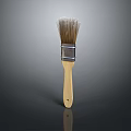 Paint Brush With Wooden Handle And Natural Bristles For Craft Projects