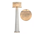 Modern Floor Lamps With Textured Shade White Pole And Gold Accents Home Decor