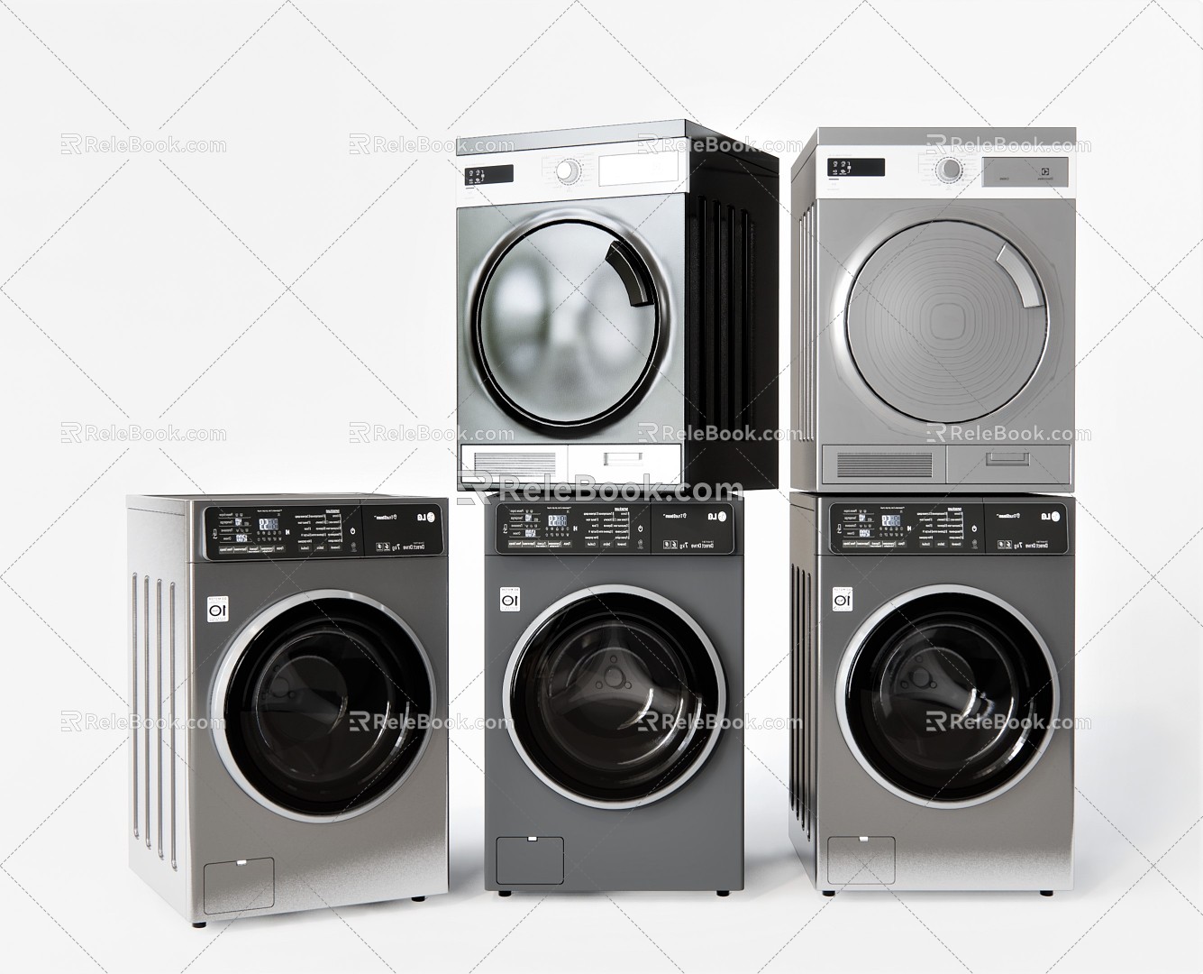 Modern Washing Machine Drum Washer Dryer model