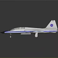 White And Blue Model Airplane With Transparent Cockpit And NASA Logo