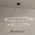 Minimalist Chandelier Design With Double Circular Rings For Modern Interior Space
