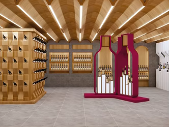 Modern Winery Commercial Wine Showroom 3d model