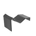 Black Leather Lounge Chair with Modern Sleek Curved Design and Comfortable Shape