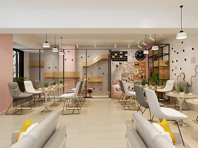 Modern Milk Tea Shop Internet Celebrity Milk Tea Shop 3d model