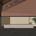 Modern Front Desk Sales Office Front Desk 3d model