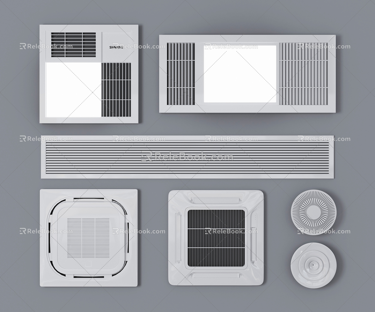 Modern air outlet air conditioning outlet model