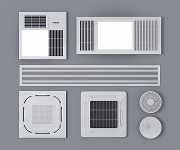 Modern air outlet air conditioning outlet 3d model