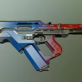 modern submachine gun sci-fi submachine gun 3d model