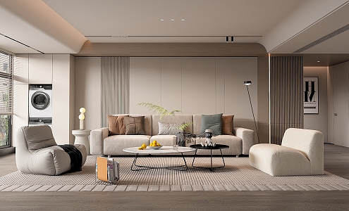 Modern Living Room Living Room Sofa Coffee Table 3d model