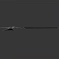 Elaborate Metallic Spear Featuring Star Shaped Spikes And Long Decorative Shaft