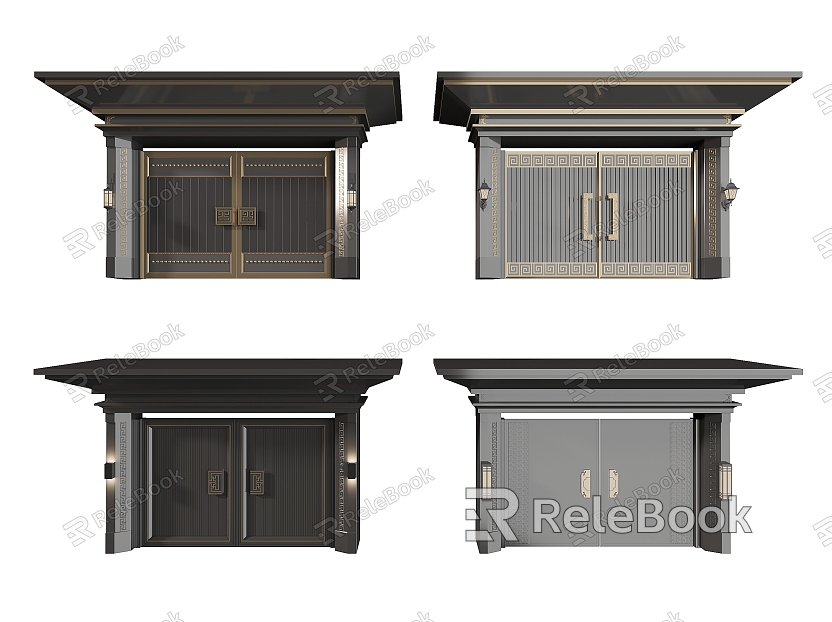 New Chinese Style Villa Entrance Door model