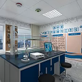 School Storage Area With Colorful Boxes Shelves And Inspirational Wall Decorations