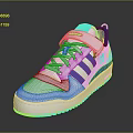 White And Blue Sporty Sneakers With Three Blue Stripes Velcro Strap And White Sole Design