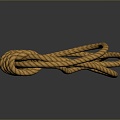 Rope pile rope hemp rope group rope life supplies construction supplies life-saving supplies 3d model