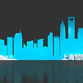 Shanghai City Flower Sculpture Featuring White Magnolia And Urban Skyline Silhouette