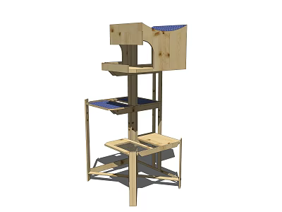 Modern Cat Climbing Rack Pet Cats 3d model Modern Cat Climbing Rack Pet Cats 3d model
