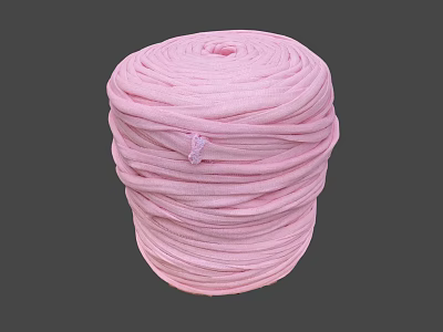 Soft Pink Yarn Skein Neatly Wound For DIY Knitting Crafting Projects 3d model