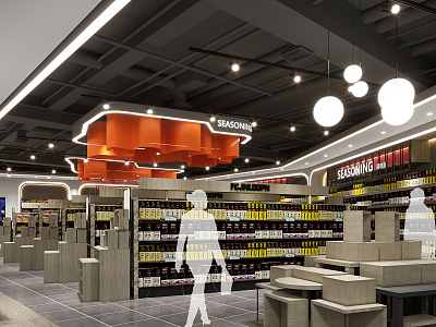 Modern Supermarket 3d model