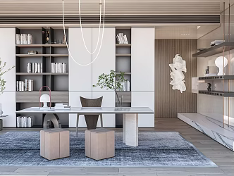 Modern study 3d model