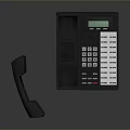 Classic Black Landline Phone With Keypad Display Screen Base And Detachable Handset