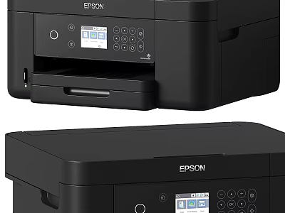 Epson Black Printer With Display Screen And Control Panel For Computer Use 3d model
