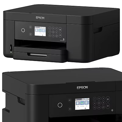 Epson Black Printer With Display Screen And Control Panel For Computer Use 3d model