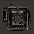 Vintage Style Digital Camera With Leather Bellows And Classic Design 3d model