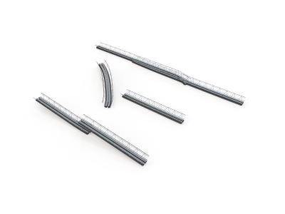 Building Decorative Metal Strips Featuring Various Shapes And Structural Designs 3d model
