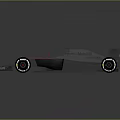 Streamlined Black Red Formula Race Car With Aerodynamic Body And Racing Wheels