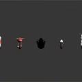 Different Style Motorcycles in Red Black White Colors Showcased in Modern Design