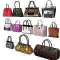 Fashionable Women's Handbags Collection with Diverse Colors Patterns and Stylish Designs