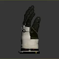 Daily Use Leather Glove With Black Palm White Wrist Design And CP Logo Detail